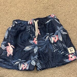 Endless Summer Hawaiian Print Swim Trunks